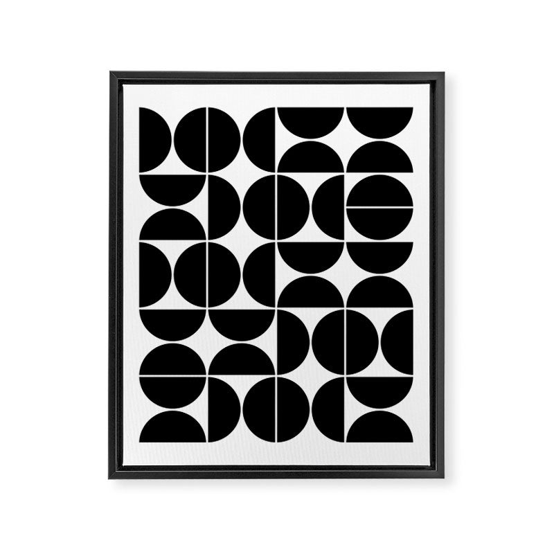 Mid Century Modern Geometric 04 Black Framed Canvas Print Gallery Image 4