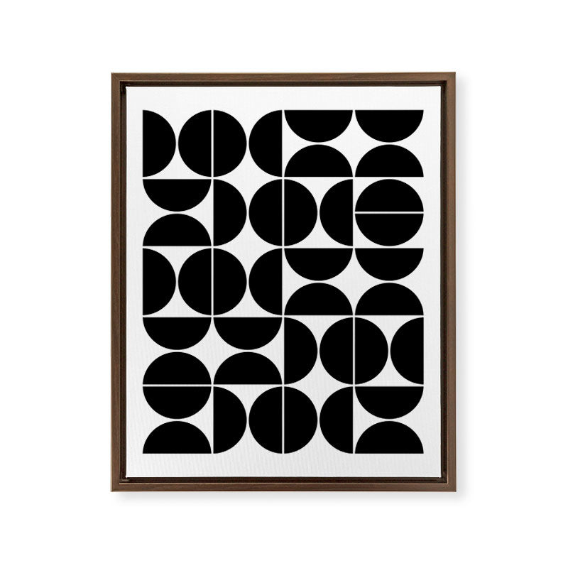 Mid Century Modern Geometric 04 Black Framed Canvas Print Gallery Image 10