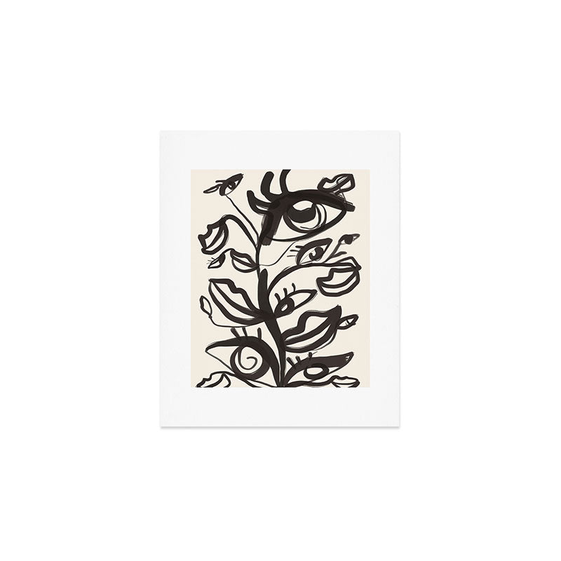 Abstract line art eyes Art Print Gallery Image 1