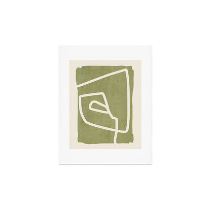 abstract minimal 57 Green Art Print Gallery Image 3