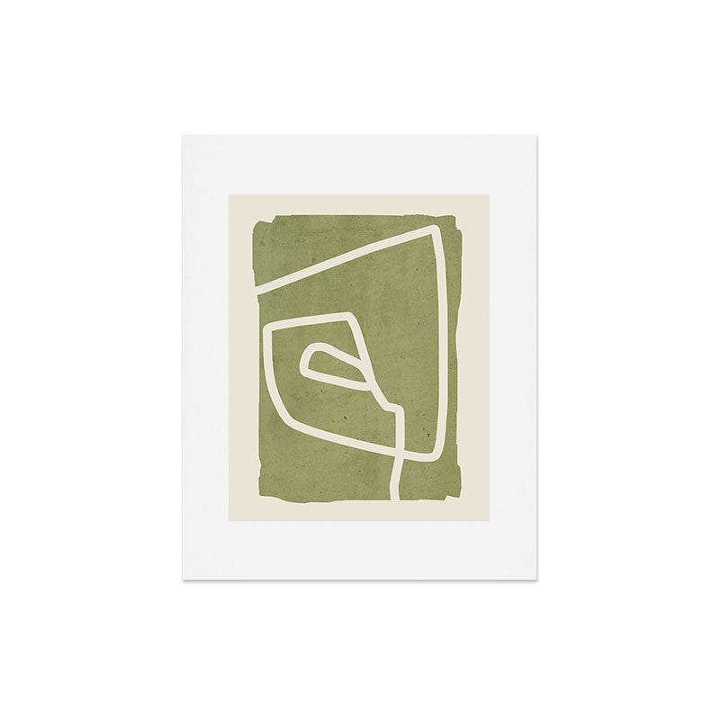 abstract minimal 57 Green Art Print Gallery Image 4
