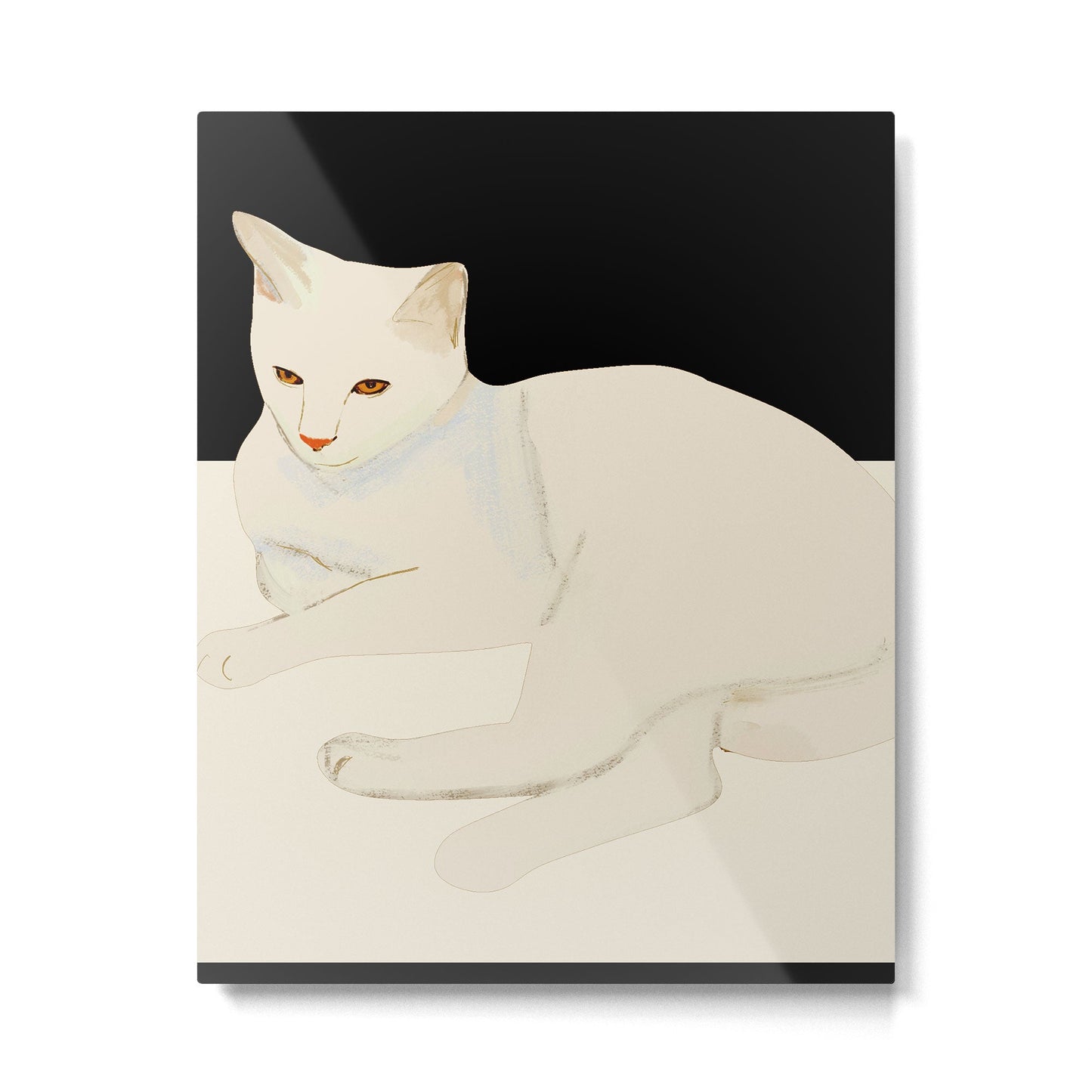 Minimal Abstract Art Cat 6 Metal Print Gallery Image 3