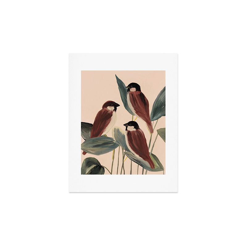 Three Sparrows Art Print Gallery Image 2