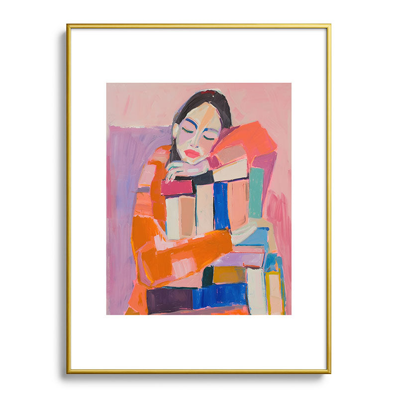 Woman Love for Books Framed Art Print Gallery Image 92