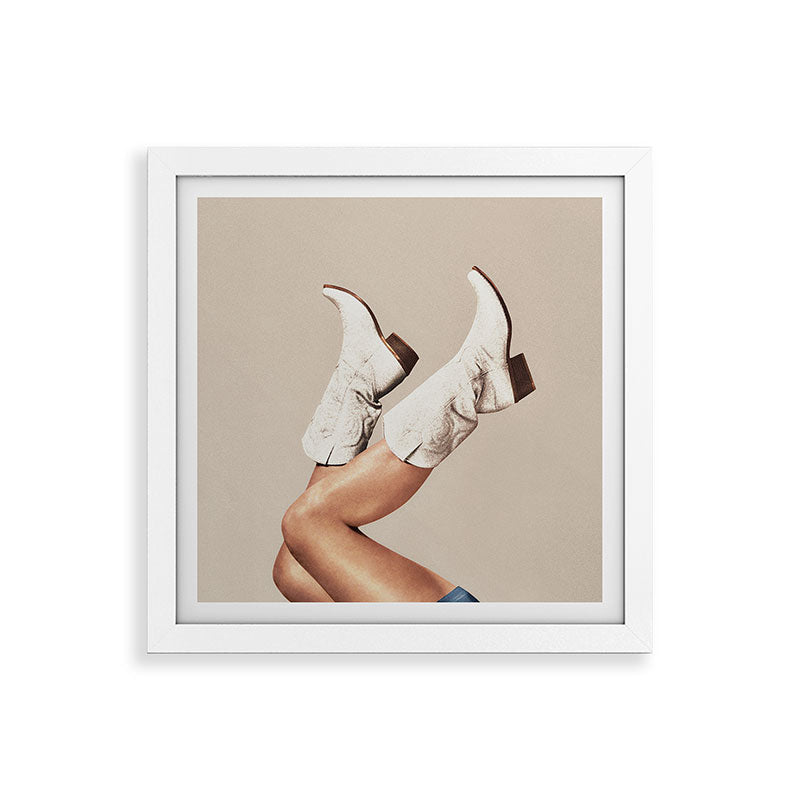 These Boots - Neutral Beige Framed Art Print Gallery Image 16