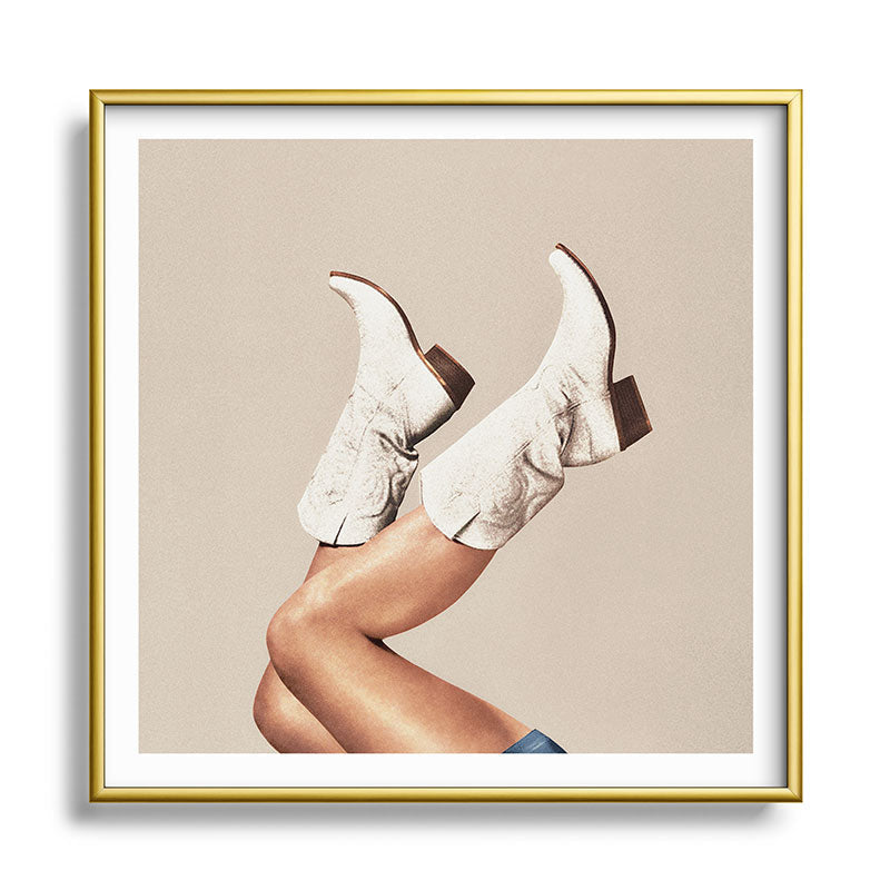 These Boots - Neutral Beige Framed Art Print Gallery Image 27