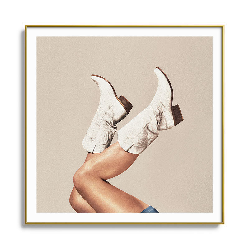 These Boots - Neutral Beige Framed Art Print Gallery Image 28