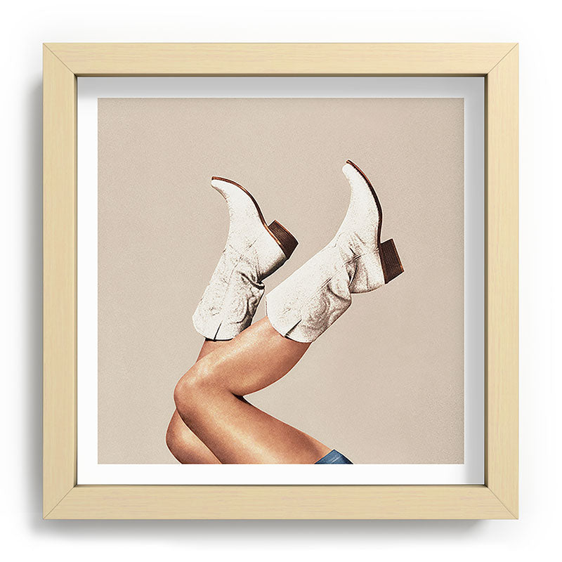 These Boots - Neutral Beige Framed Art Print Gallery Image 21