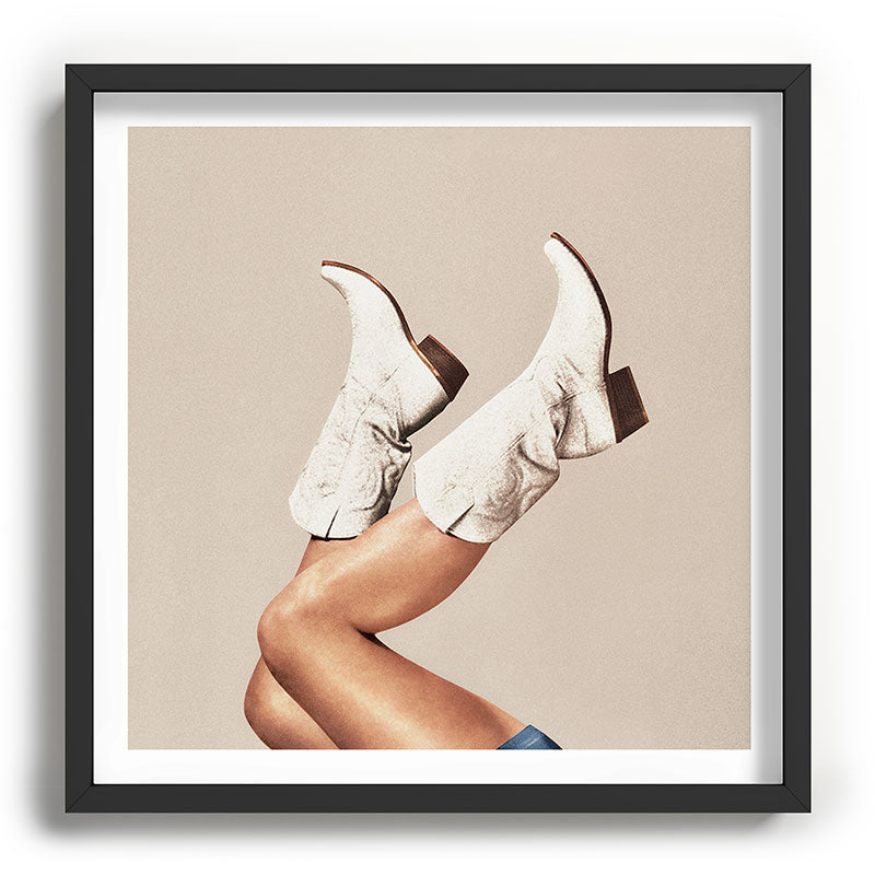 These Boots - Neutral Beige Framed Art Print Gallery Image 18