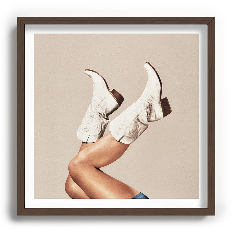 These Boots - Neutral Beige Framed Art Print Gallery Image 20