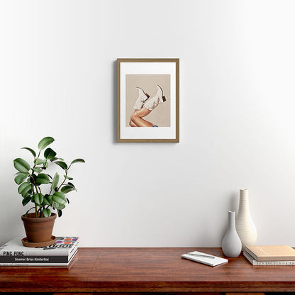 These Boots - Neutral Glitter II / Beige Framed Art Print Gallery Image 14