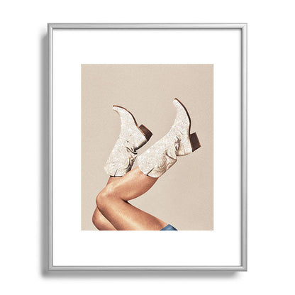 These Boots - Neutral Glitter II / Beige Framed Art Print Gallery Image 131