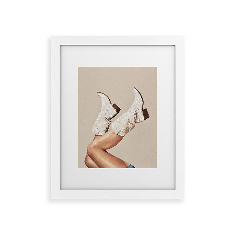 These Boots - Neutral Glitter II / Beige Framed Art Print Gallery Image 70