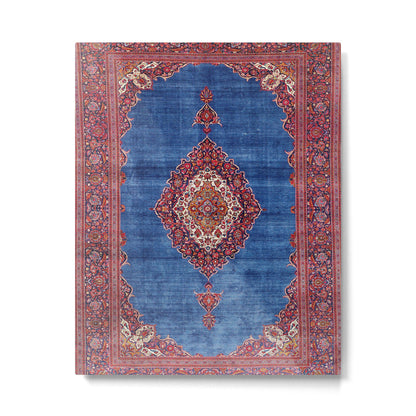 Silk Kashan Central Persian Rug Print Metal Print Gallery Image 1