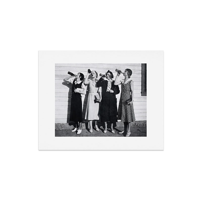 Women Beer Drinkers, Black and White Vintage Art Art Print Gallery Image 5