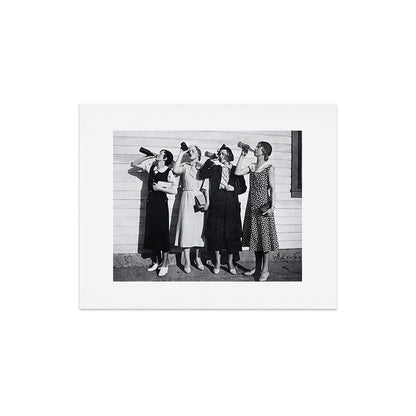 Women Beer Drinkers, Black and White Vintage Art Art Print Gallery Image 5