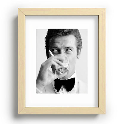Roger Moore with Martini Retro Vintage Art Framed Art Print Gallery Image 70
