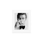 Roger Moore with Martini Retro Vintage Art Art Print Gallery Image 1
