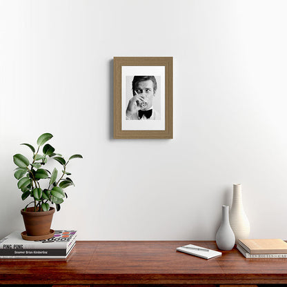 Roger Moore with Martini Retro Vintage Art Framed Art Print Gallery Image 38