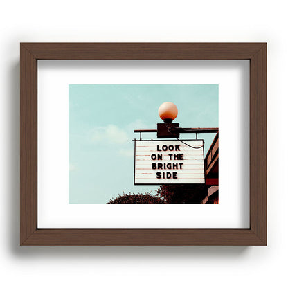 Look on The Bright Side Marquee Sign, Austin Motel, Austin, Texas Framed Art Print Gallery Image 63