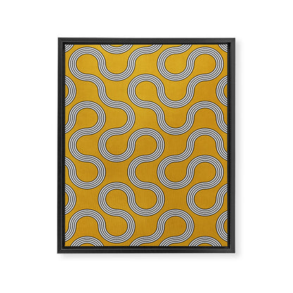 My Favorite Geometric Patterns No.31 - Mustard Yellow Framed Canvas Print Gallery Image 4