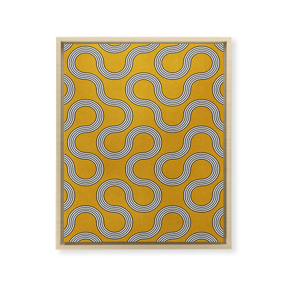 My Favorite Geometric Patterns No.31 - Mustard Yellow Framed Canvas Print Gallery Image 15